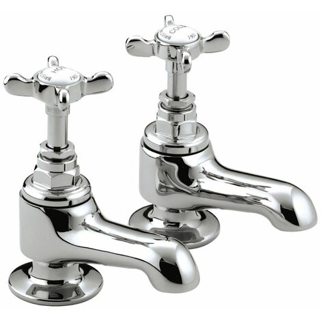 Bristan 1901 traditional chrome Edwardian monobloc bath taps – 1/4 turn ceramic disc valves – Metal handles for durability – Chrome plated to BS EN 248 (1/2)