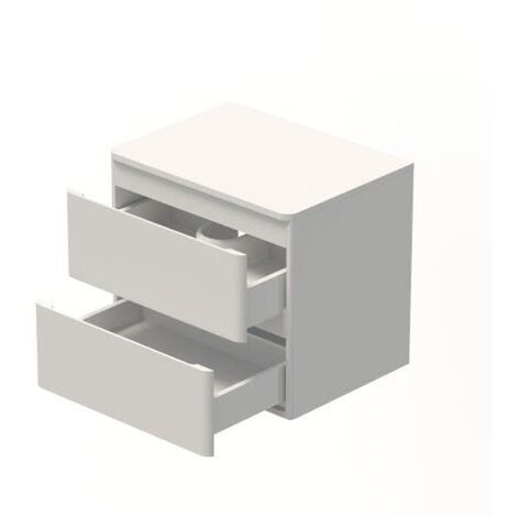 Bathroom Cloakroom Vanity Unit Wall Mounted Countertop Basin White Gloss 600mm