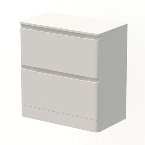 Bathroom Cloakroom Vanity Unit Wall Mounted Countertop Basin White Gloss 800mm