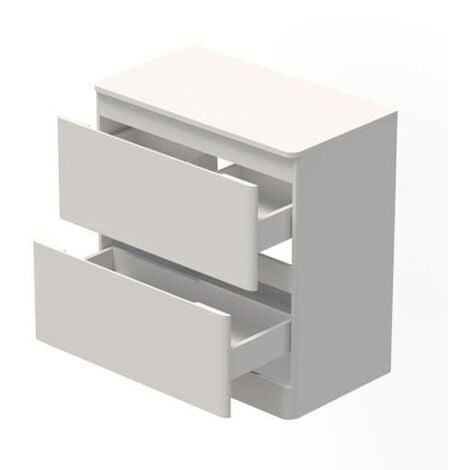 Bathroom Cloakroom Vanity Unit Wall Mounted Countertop Basin White Gloss 800mm