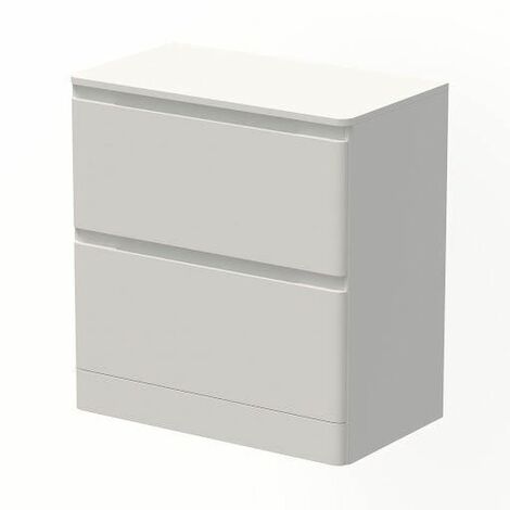 Bathroom Cloakroom Vanity Unit Wall Mounted Countertop Basin White Gloss 800mm