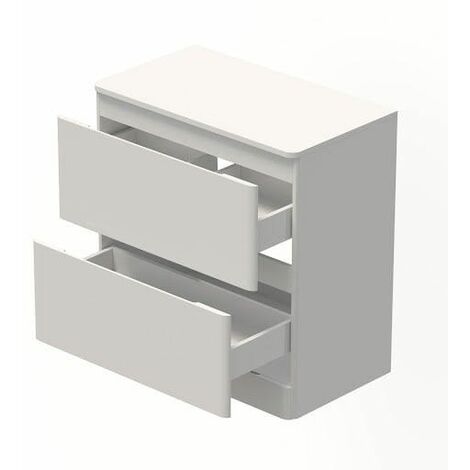 Bathroom Cloakroom Vanity Unit Wall Mounted Countertop Basin White Gloss 800mm