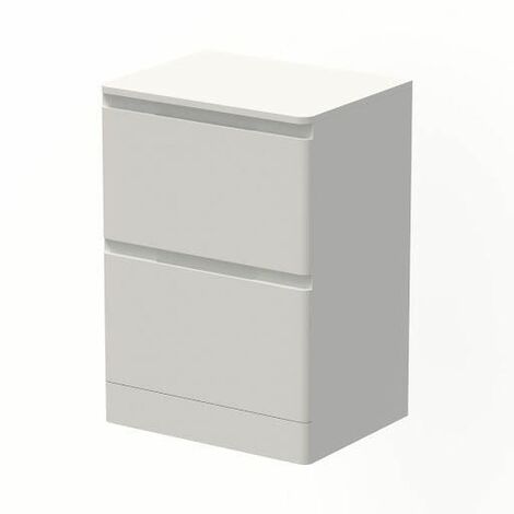 Bathroom Cloakroom Vanity Unit Wash Storage Cabinet Countertop Basin White 600mm