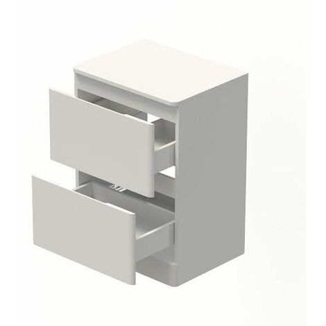 Bathroom Cloakroom Vanity Unit Wash Storage Cabinet Countertop Basin White 600mm
