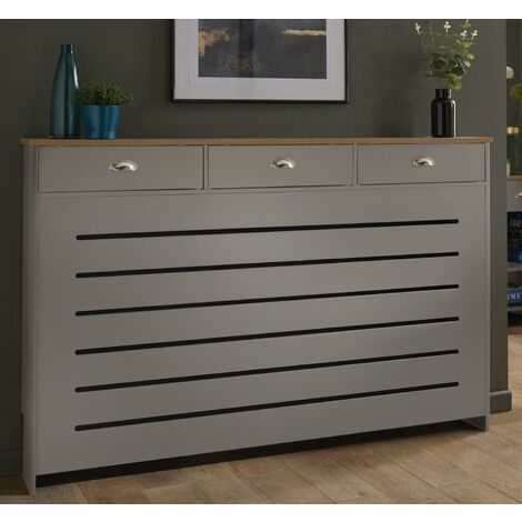 Galiflo Grey Radiator Cover with Storage Drawer 1500 x 955mm Large