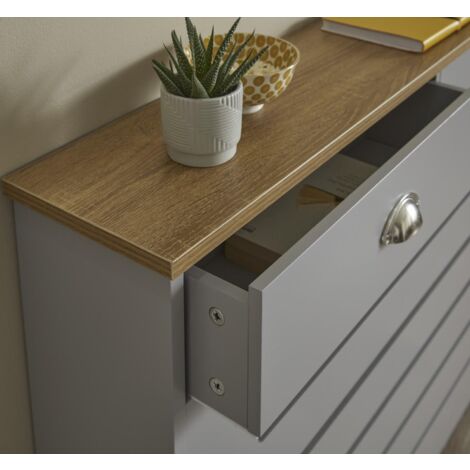 Galiflo Grey Radiator Cover with Storage Drawer 1500 x 955mm Large