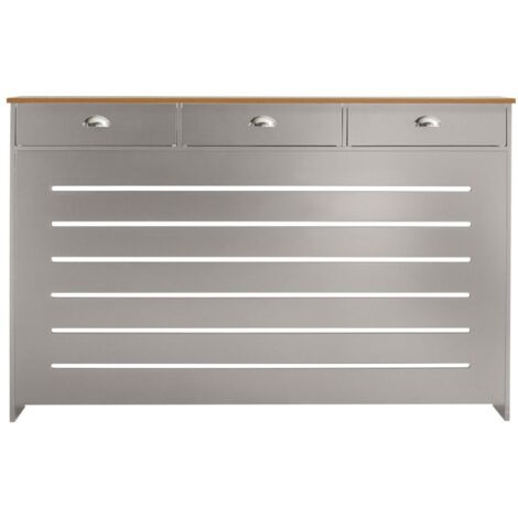 Galiflo Grey Radiator Cover with Storage Drawer 1500 x 955mm Large