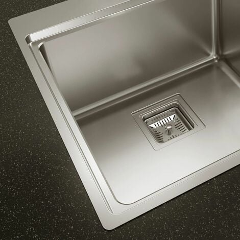 ArtiKitch 1.0 Bowl Kitchen Sink Stainless Steel Square Inset Right Drainer Waste