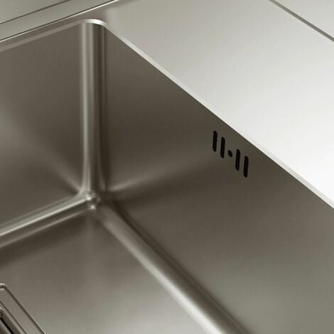 ArtiKitch 1.0 Bowl Kitchen Sink Stainless Steel Square Inset Right Drainer Waste