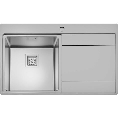ArtiKitch 1.0 Bowl Kitchen Sink Stainless Steel Square Inset Right Drainer Waste