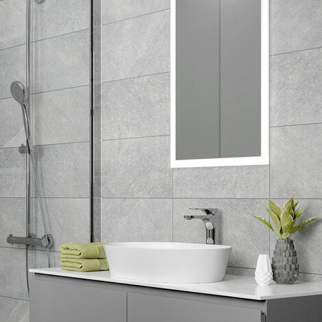 Amiata Ilton Grey Matt Ceramic Wall ...
