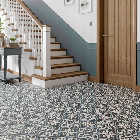 Amiata Matisse Grey Patterned Vitrified ...