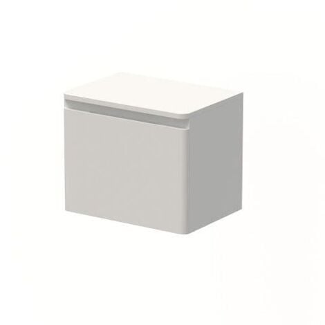 Bathroom Cloakroom Vanity Unit Wall Mounted Countertop Basin White Gloss 500mm