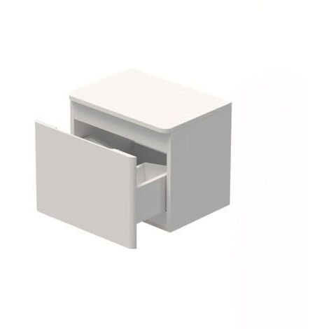 Bathroom Cloakroom Vanity Unit Wall Mounted Countertop Basin White Gloss 500mm