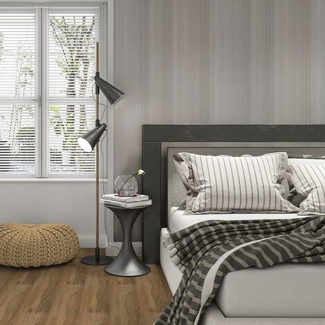 Dark Grey Stripes Bathroom Shower Wall Panels Cladding PVC Waterproof 2400x1000