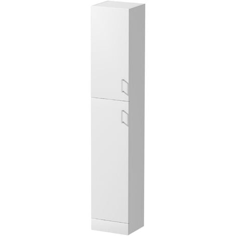 White gloss deals tall unit