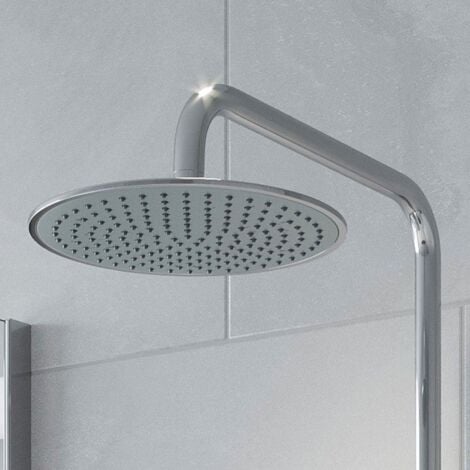 Bathroom Shower Mixer Thermostatic Set Twin Head Chrome Round Set
