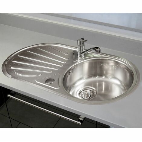 Reginox Regent Single Bowl Kitchen Sink Stainless Steel Left Hand Inset