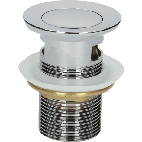 Bathroom Basin Press Top 1/4 Slotted Chrome Waste (1/2)