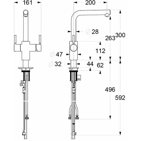 InSinkErator 3 in 1 Tap Boiling Hot, Standard Hot&Cold Water