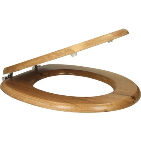 Aquari Oak Wooden Bathroom Toilet Seat Bottom Fitting Fixings Included