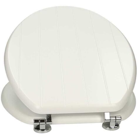 Ceramica Groove Matt White Toilet Seat