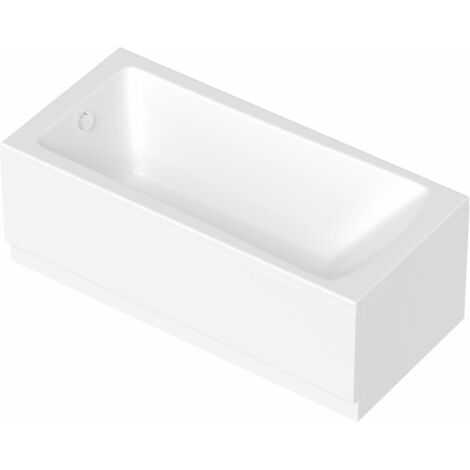 Modern Bathroom 1600mm Single Ended Wide Square Bath Acrylic White Bathtub
