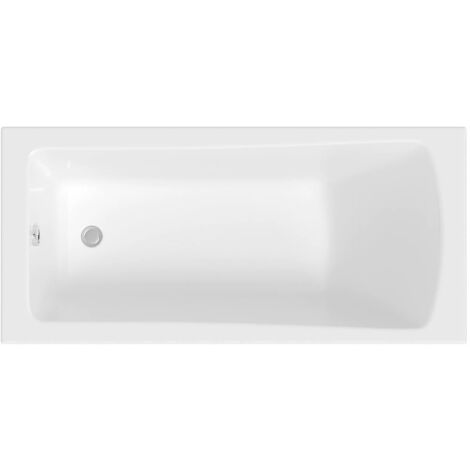 Modern Bathroom 1600mm Single Ended Wide Square Bath Acrylic White Bathtub