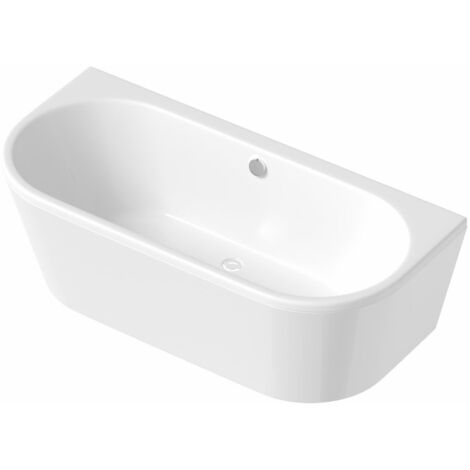 1700x750mm Modern Back To Wall Double Ended Curved Bath Side Panel Acrylic