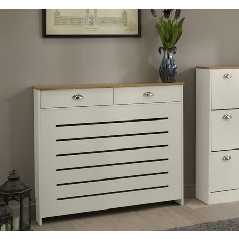 Galiflo Cream Radiator Cover with Storage Drawer 1115 x 965mm Medium