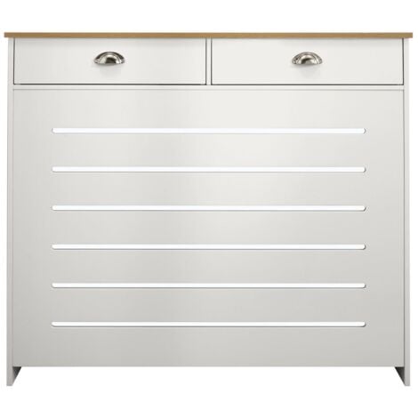 Galiflo Cream Radiator Cover with Storage Drawer 1115 x 965mm Medium