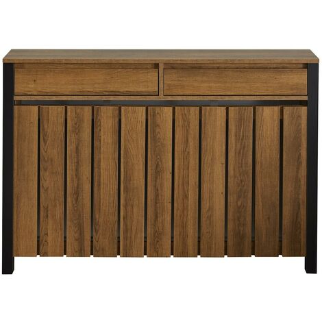 Galiflo Brown Wooden Radiator Cover with Storage Drawer 1190 x 930mm Medium