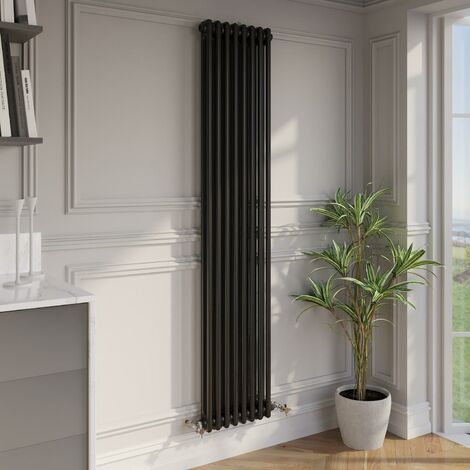 Traditional Black Collosseum Column Radiators Vertical Horizontal 1800 ...