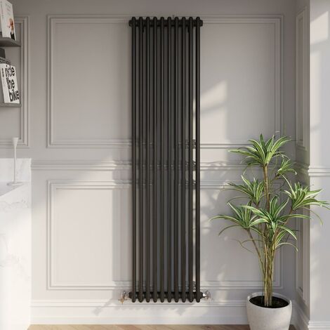 Traditional Black Collosseum Column Radiators Vertical Horizontal 1800 x 470mm Double Column Vertical (1/5)