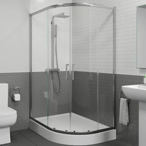 Offset Quadrant Shower Enclosure 900x760mm Easy Plumb Tray (Right Entry) 8mm Glass (1/5)