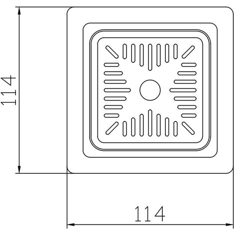 Stainless Steel Kitchen Sink Basket Strainer Waste No Overflow Square Chrome