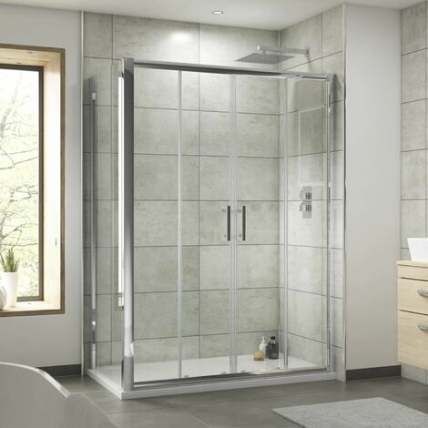 1700x700mm Sliding Shower Door Side Panel Framed Enclosure 6mm Glass Bathroom (1/5)