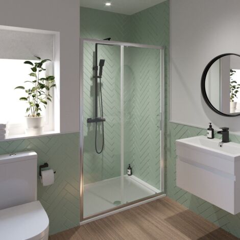 1200mm Sliding Shower Door Enclosure Glass Screen Panel 6mm Safety Glass Framed
