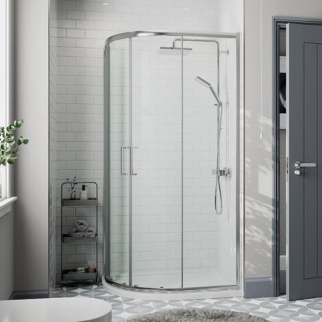900x760mm LH Offset Quadrant Shower Enclosure 8mm Safety Glass (1/6)
