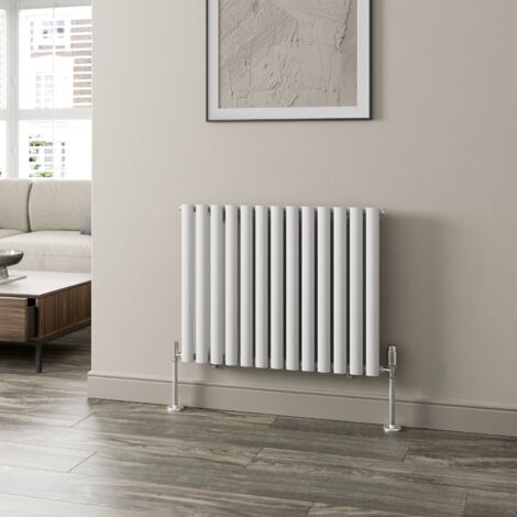 White Oval Column Designer Radiator Vertical Horizontal 600 x 780mm Single Panel