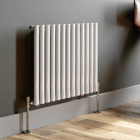 White Oval Column Designer Radiator Vertical Horizontal 600 x 780mm Single Panel