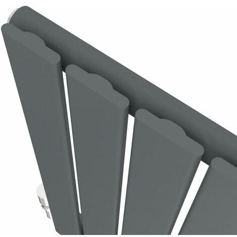 Anthracite Designer Radiator Vertical Horizontal Flat Panel 600 x 604mm Single Panel
