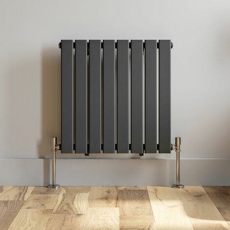 Anthracite Designer Radiator Vertical Horizontal Flat Panel 600 x 604mm Single Panel