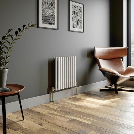 White Oval Column Designer Radiator Vertical Horizontal 600 x 600mm Single Panel