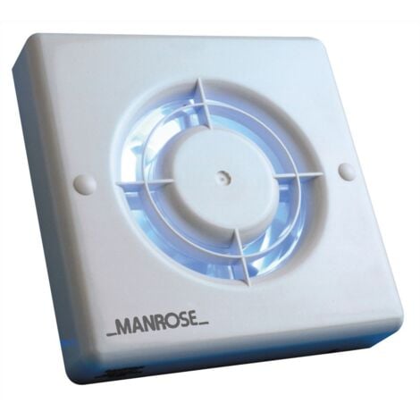 Manrose 100mm Standard Bathroom Extractor Fan With Adjustable Timer XF100T