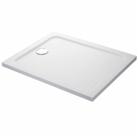 Mira Flight Shower Tray 1000 x 800mm Rectangular Low Profile Stone Resin Waste (1/4)