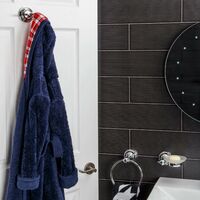 Bathroom Toilet Double Robe Clothing Towel Hook Traditional Chrome Wall Mounted
