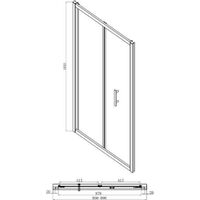 1000 x 800mm Bathroom Bi Fold Shower Door Enclosure Side Panel Framed 6mm Glass