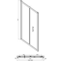 900mm Bathroom Bi Fold Shower Door Walk In Enclosure Framed 6mm Safety Glass