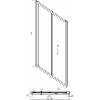 800mm x 800mm Bathroom Bi Fold Shower Door Enclosure Side Panel Framed 6mm Glass